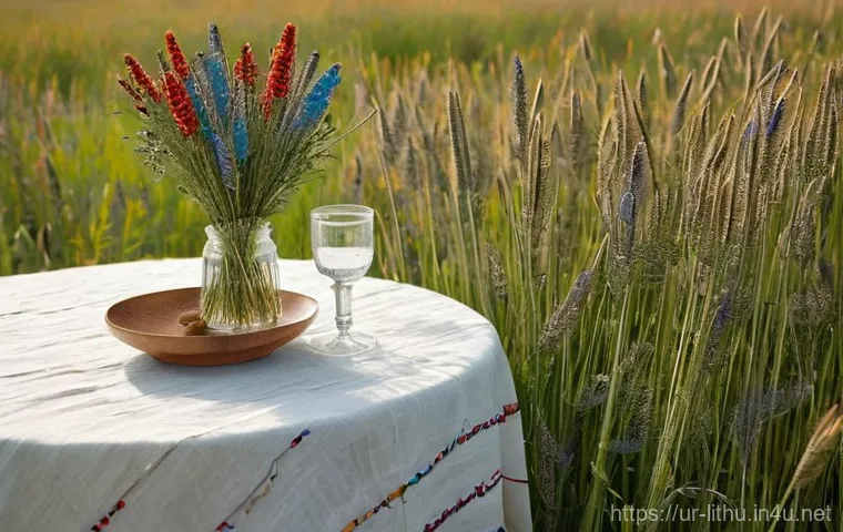 리투아니아 전통 공예 및 기념품 - **Prompt:** A close-up, highly detailed photograph of an elderly Lithuanian artisan's hands carefull...