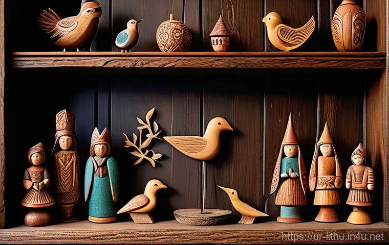 리투아니아 전통 공예 및 기념품 - **Prompt:** A vibrant scene depicting a young woman, fully dressed in a flowing, elegant traditional...