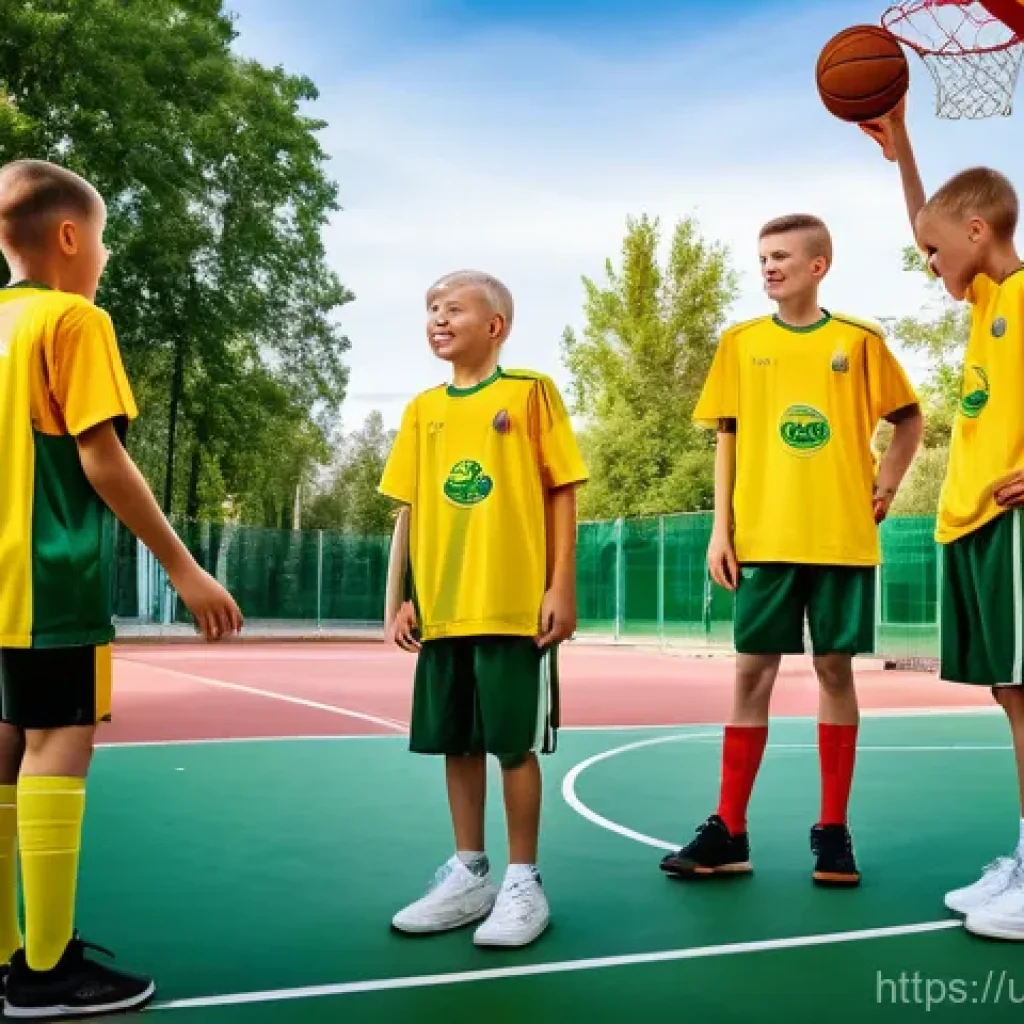 리투아니아 스포츠 인기 종목 - A vibrant, dynamic scene showcasing the deep passion for basketball in Lithuania. People of all ages...